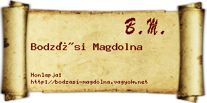 Bodzási Magdolna névjegykártya