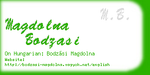 magdolna bodzasi business card